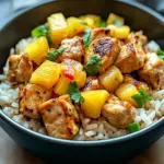 Sweet & Savory Pineapple Chicken Rice!