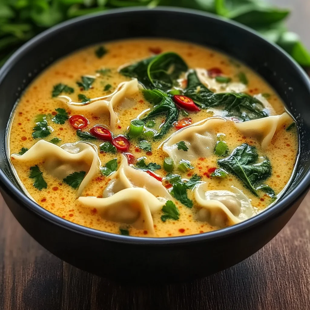 Thai Potsticker Coconut Soup Recipe