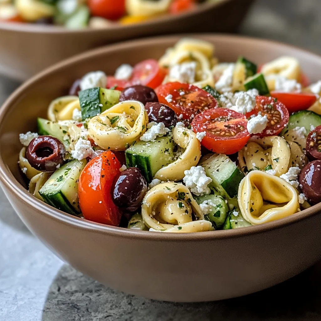 Zesty Greek Tortellini Salad