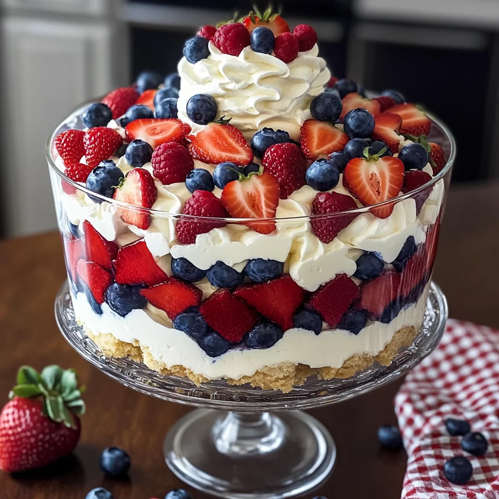 4th of July Trifle Recipe (Easy Patriotic Dessert)