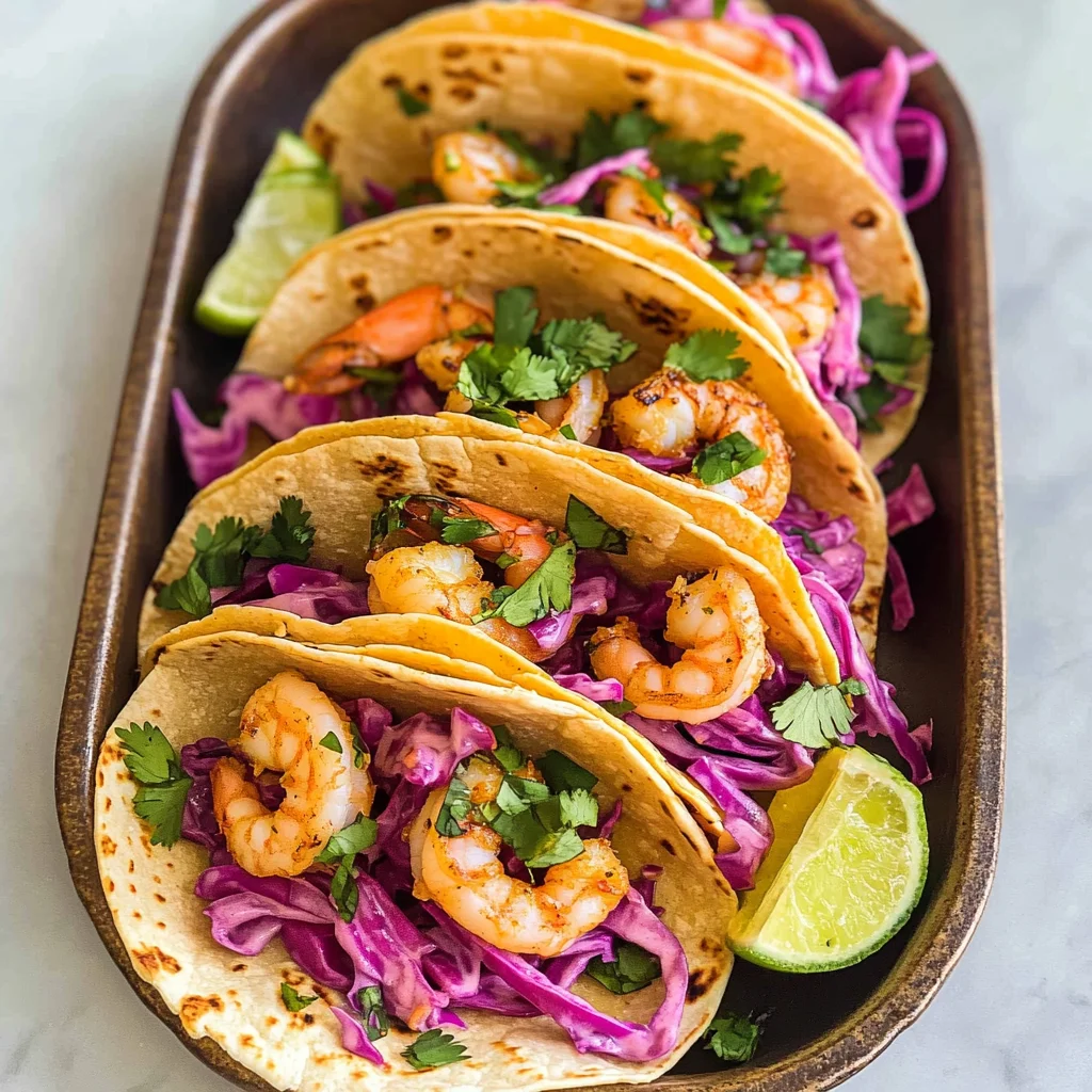 Chili Lime Shrimp Tacos With Cabbage Slaw
