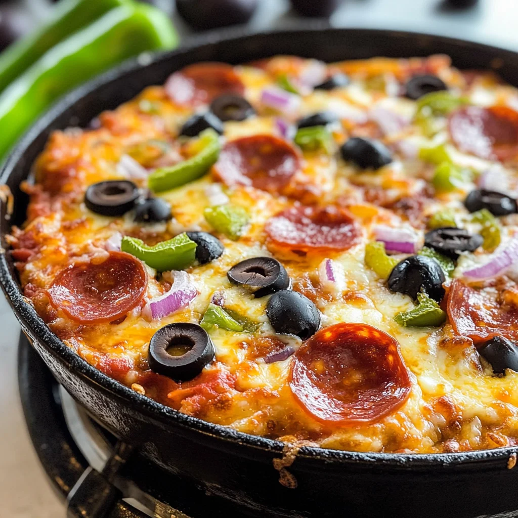 Easy Keto Layered Pizza Dip
