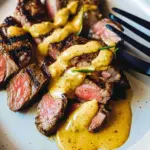 Grilled Ribeye Recipe with Spicy Mustard Sauce