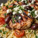Healthy Mediterranean Chicken Orzo