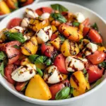 Healthy Peach Caprese Salad