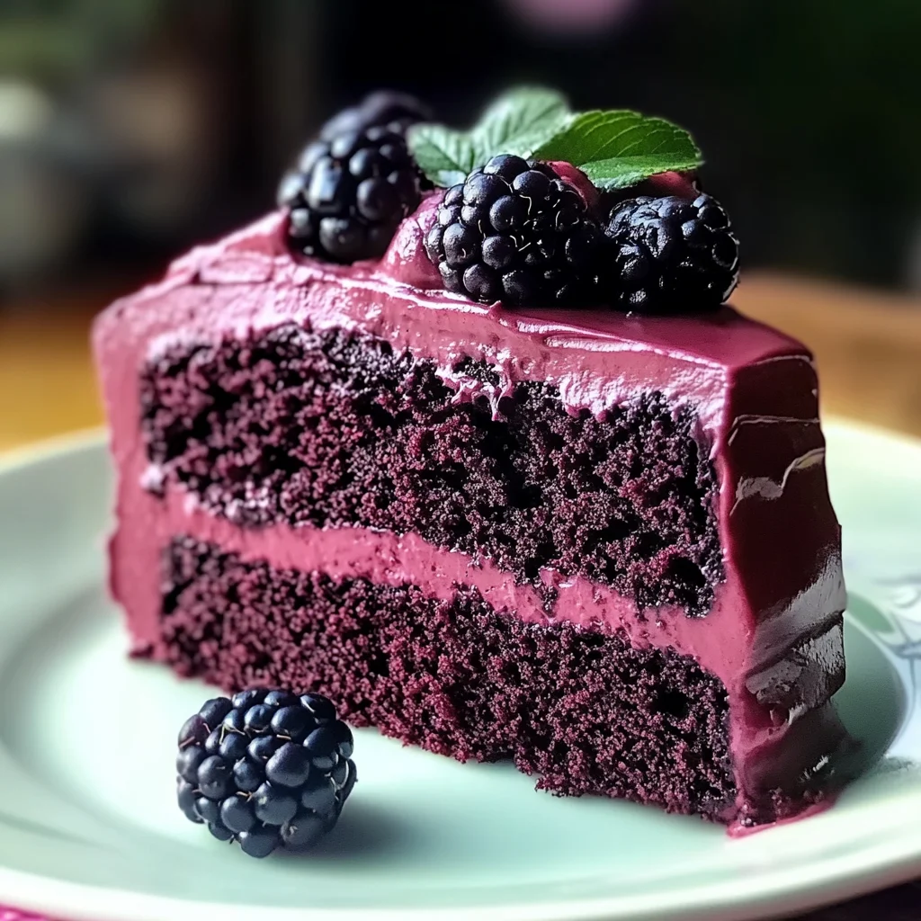 Indulge in Irresistible Blackberry Velvet Cake Bliss