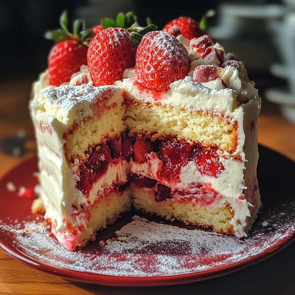 Irresistible Strawberry Earthquake Cake That Steals the Show