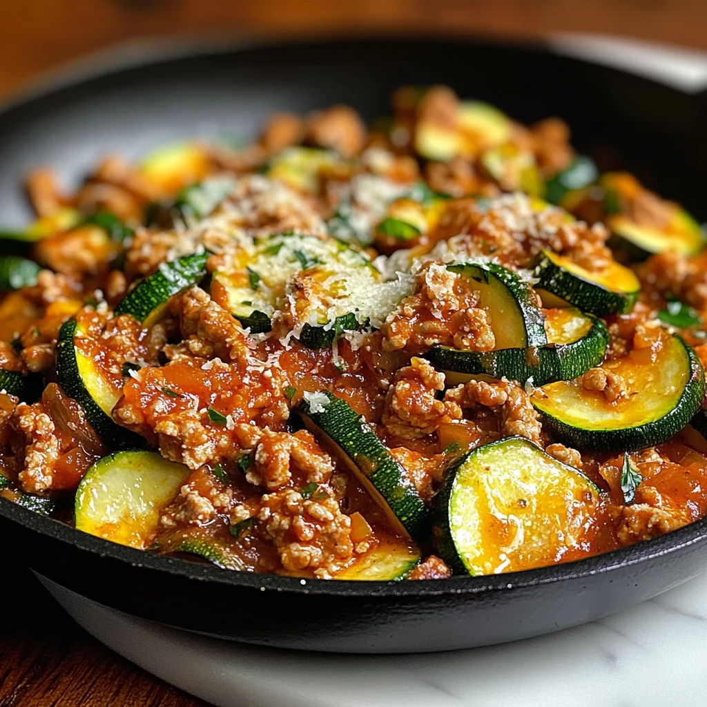 Low Carb Turkey Zucchini Skillet