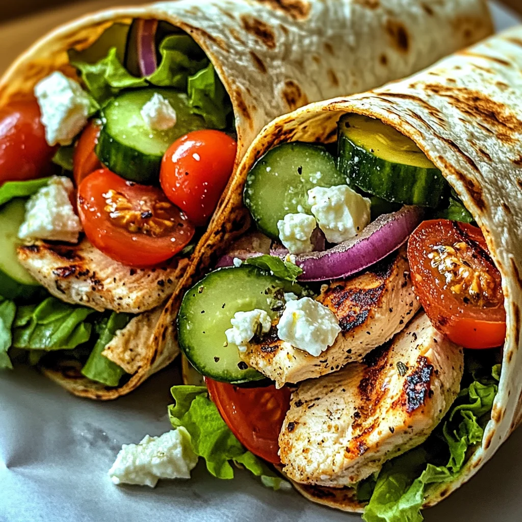 Mediterranean Chicken Wraps Bursting with Flavor and Freshness