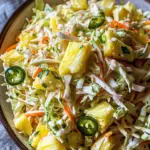 Pineapple Coleslaw with Jalapeno Peppers