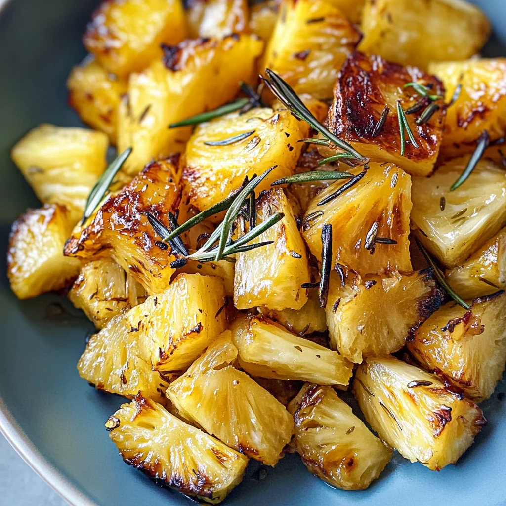 Roasted Rosemary Pineapple