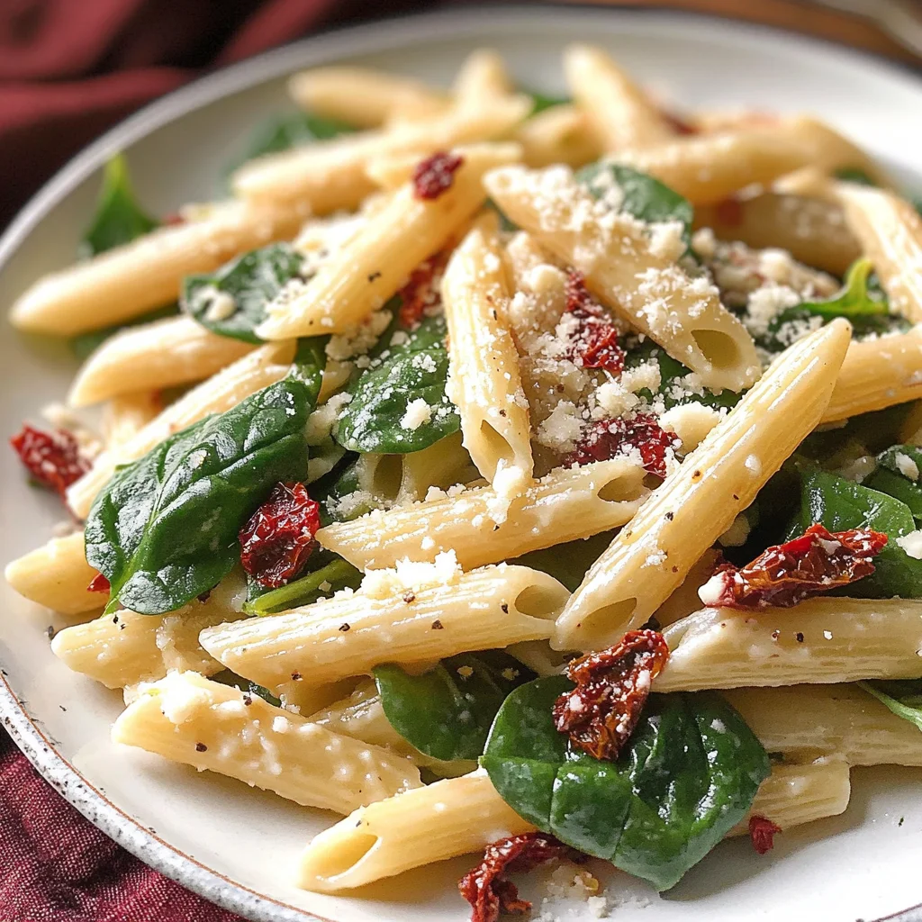 Smoked Mozzarella and Spinach Pasta Salad
