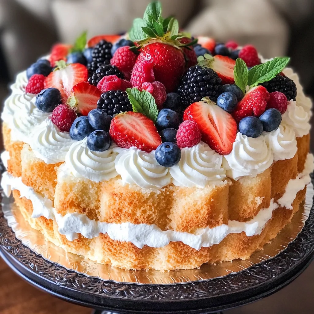 Angel Food Cake with Berries