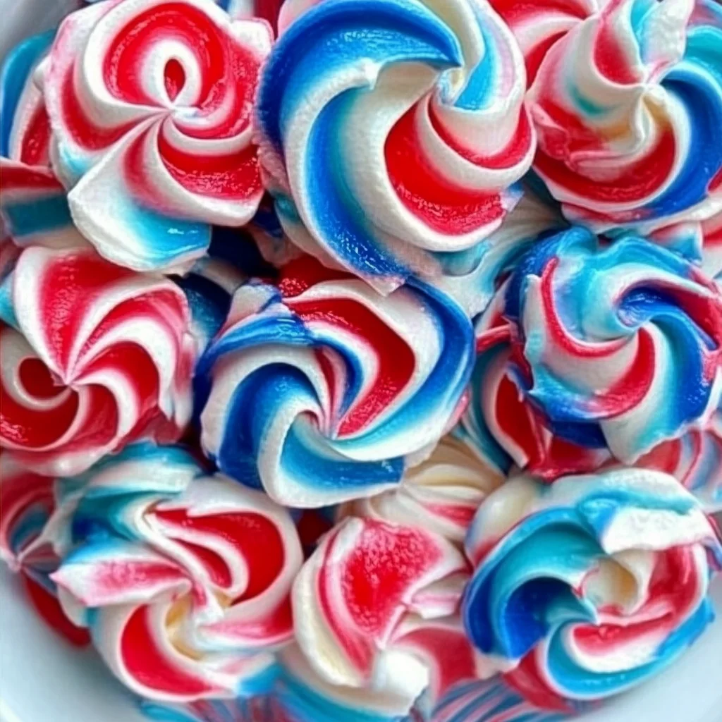 Patriotic Meringue Kisses