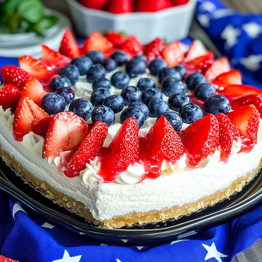 Patriotic No-Bake Cheesecake