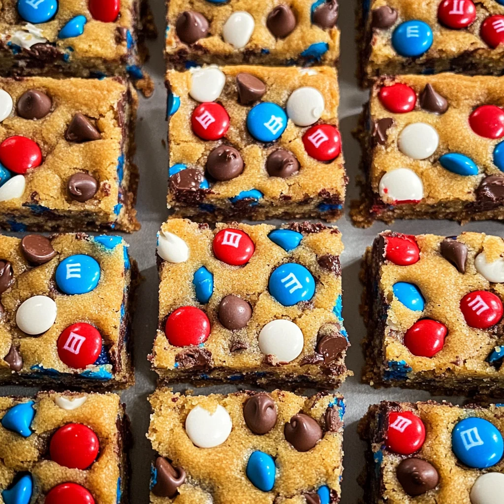 Red, White & Blue M&M'S Cookie Bars